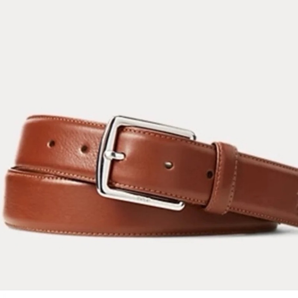lauren ralph lauren cow leather mens belt